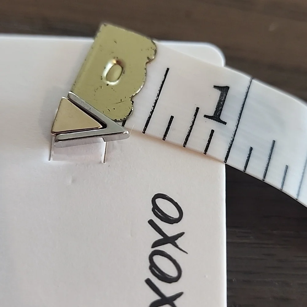 Banana Republic Two-Tone Triangle Stud Earrings - Picture 2 of 3